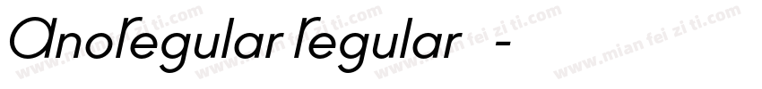 AnoRegular Regular 下载字体转换